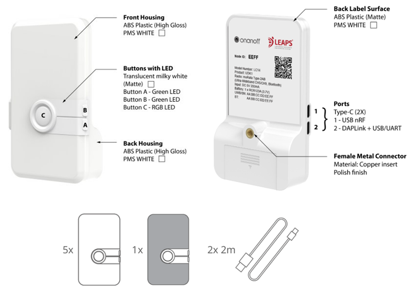 機械図面 - Qorvo QM33120WDK2超広帯域開発キット
